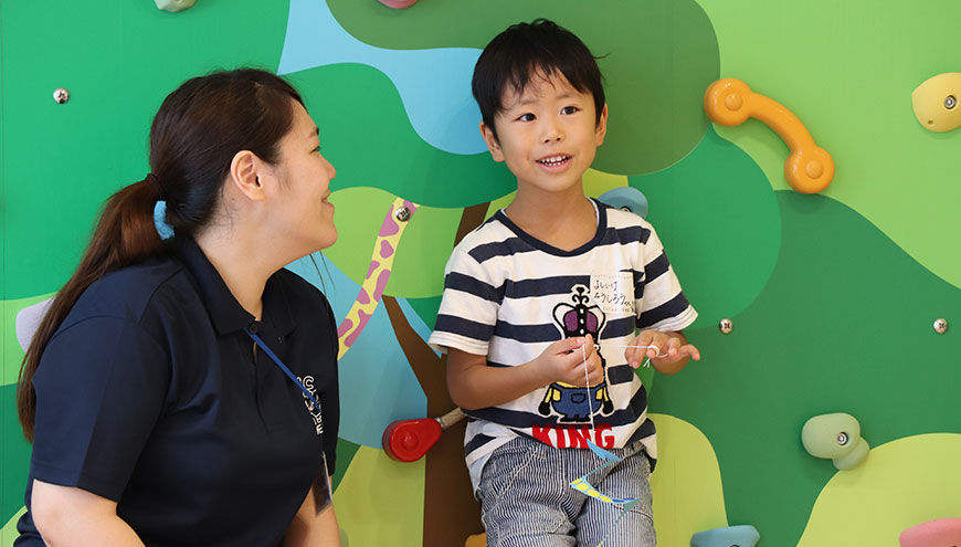 子どもたちが自ら考え、自ら目標を立てる(=チャレンジ精神)を育むことができるような気づきを与えるための声掛けを行います。