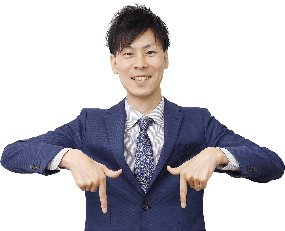ボタンを指さす講師