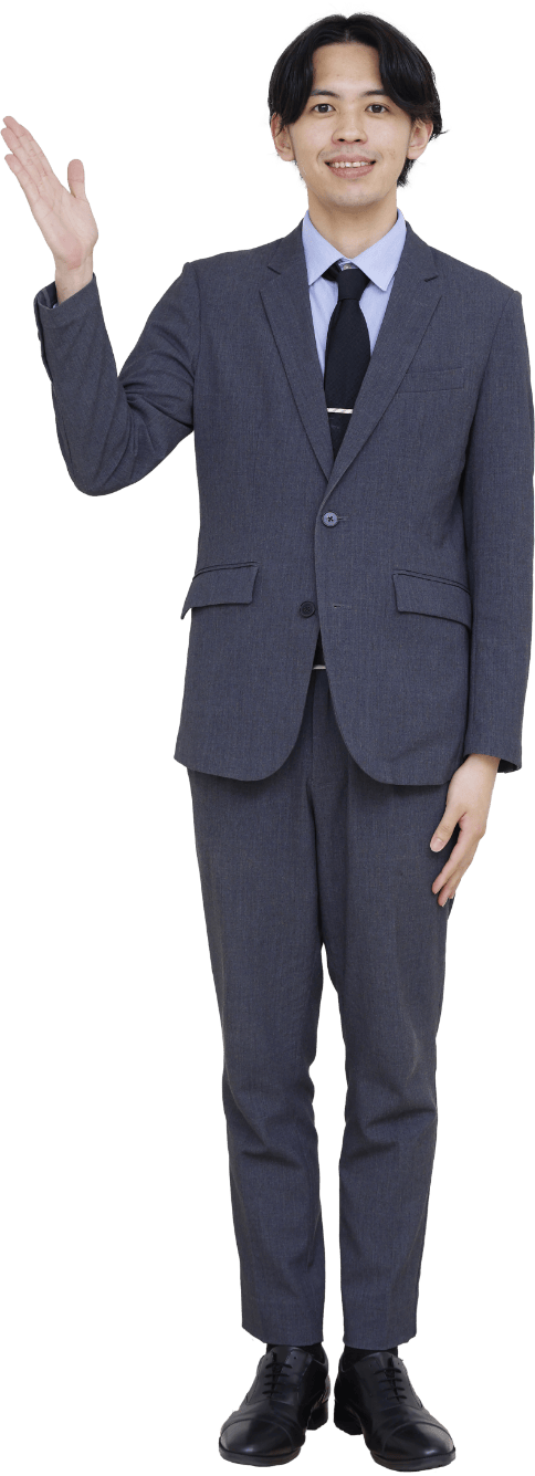 案内する先生の写真