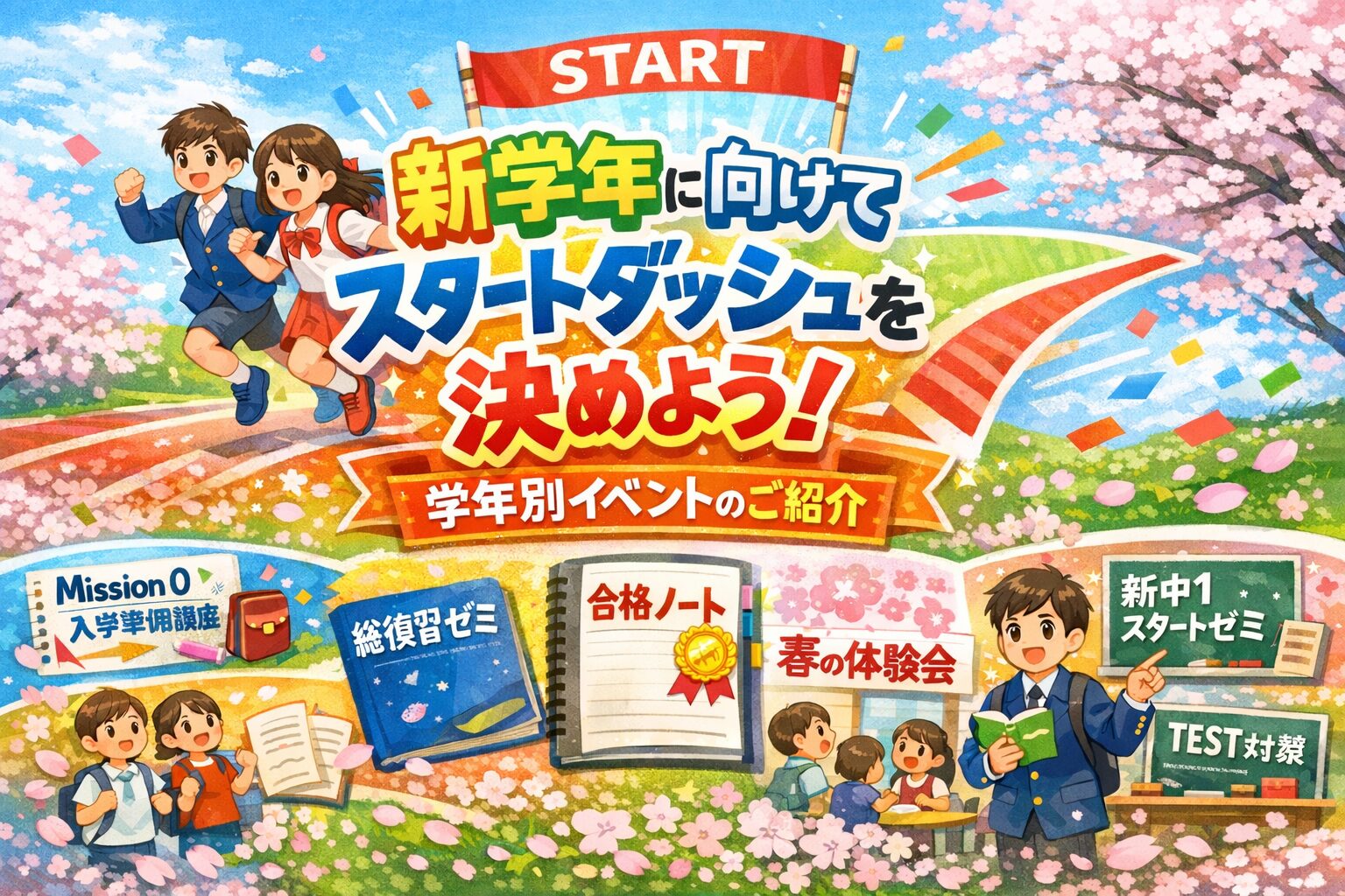 新学年に向けてスタートダッシュを決めよう！　学年別イベントのご紹介