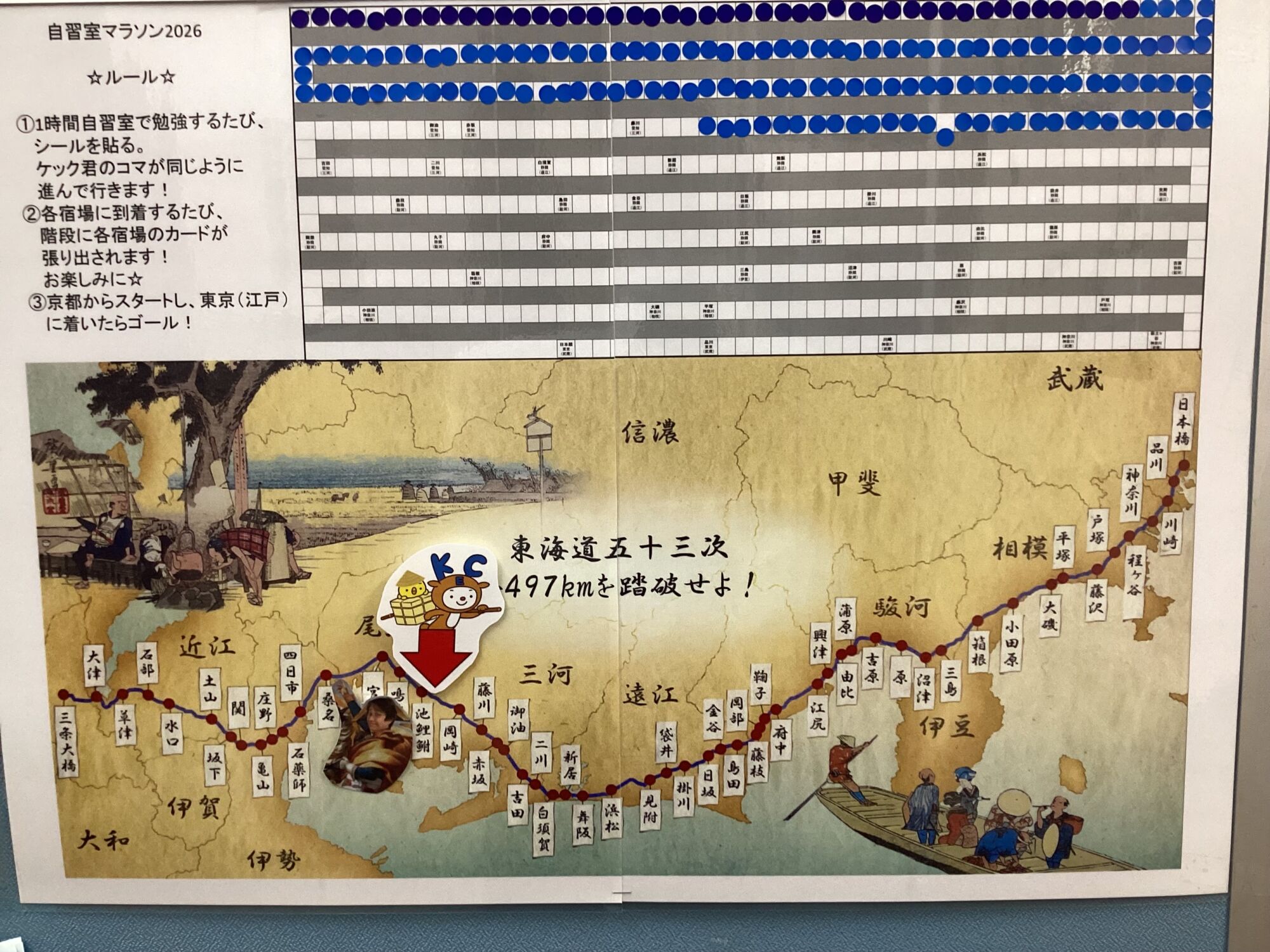 自習室イベント「東海道五十三次を踏破せよ！」