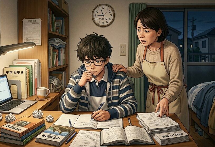 昼はダラダラ、夜遅くまで勉強に時間がかかる子ども、 不安になりついついお説教…