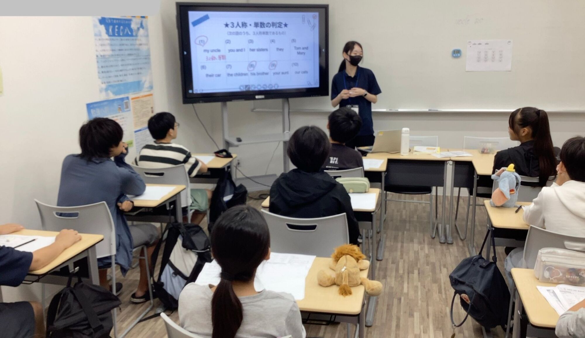 新中１（現小6）向け英語講座、そして、田辺中生向け「たな模擬」始まる！