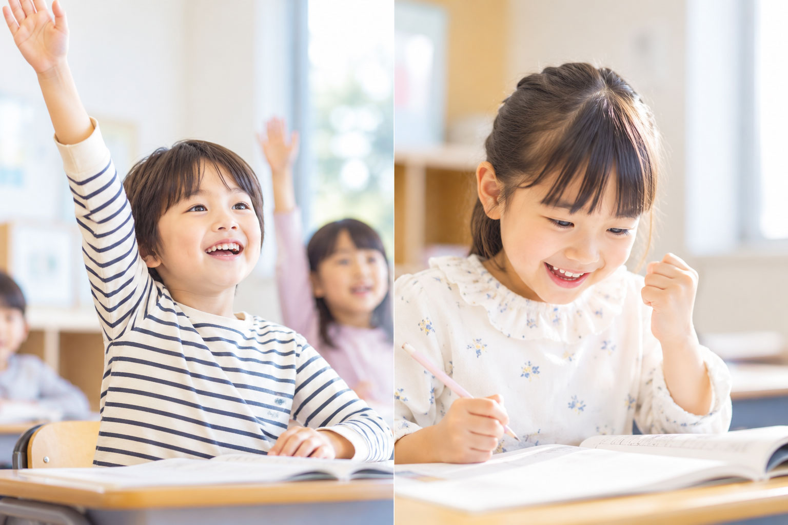 自分で考えたことを表現している年長さん